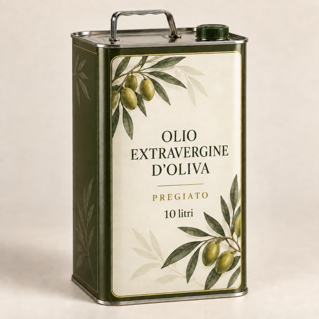 Olio extravergine di Oliva Pregiato lattina 10 litri