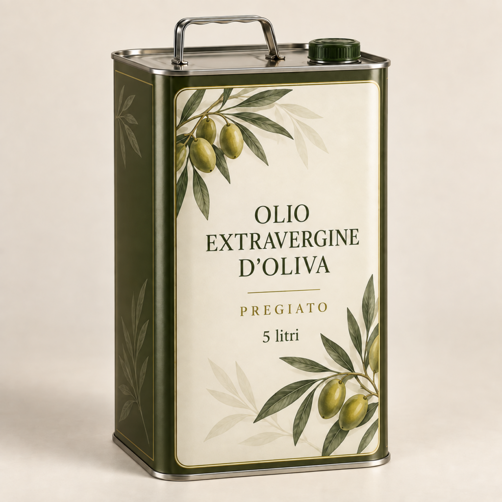 Olio extravergine di Oliva Pregiato lattina 5 litri